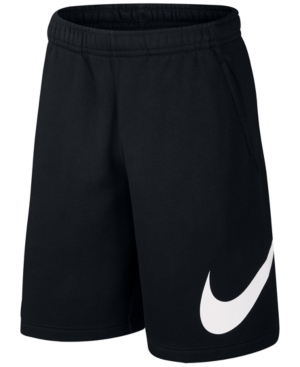 Shop Nike Sportswear Club Men's Graphic Shorts In Black