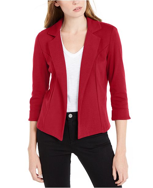Maison Jules 3 4 Sleeve Knit Blazer Created For Macy S Reviews
