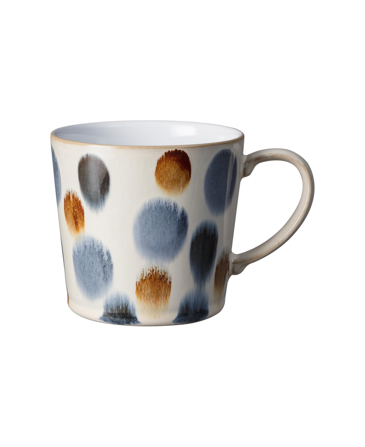 Brown Spot Painted Large Mug - Multi Colored And Hand Painted