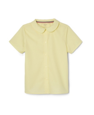French Toast Big Girls Short Sleeve Modern Peter Pan Blouse