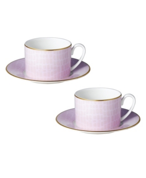 Twig New York Layla Cups Saucers - Set Of 2 In Pink
