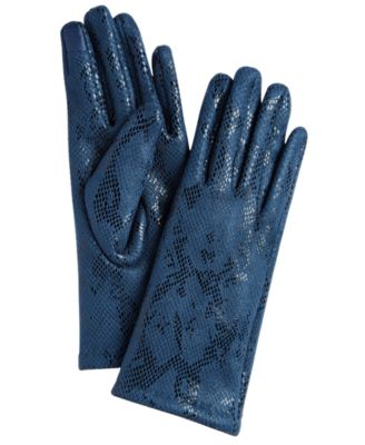 Women's Faux Suede Reptile Touchscreen Glove