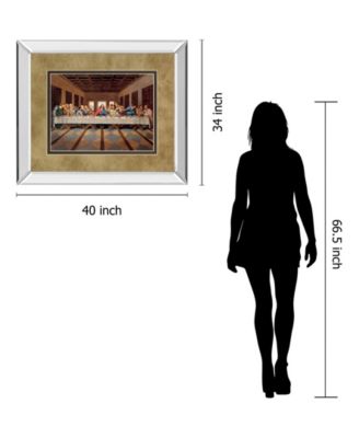 Last Supper Mirror Framed Print Wall Art - 34" x 40"