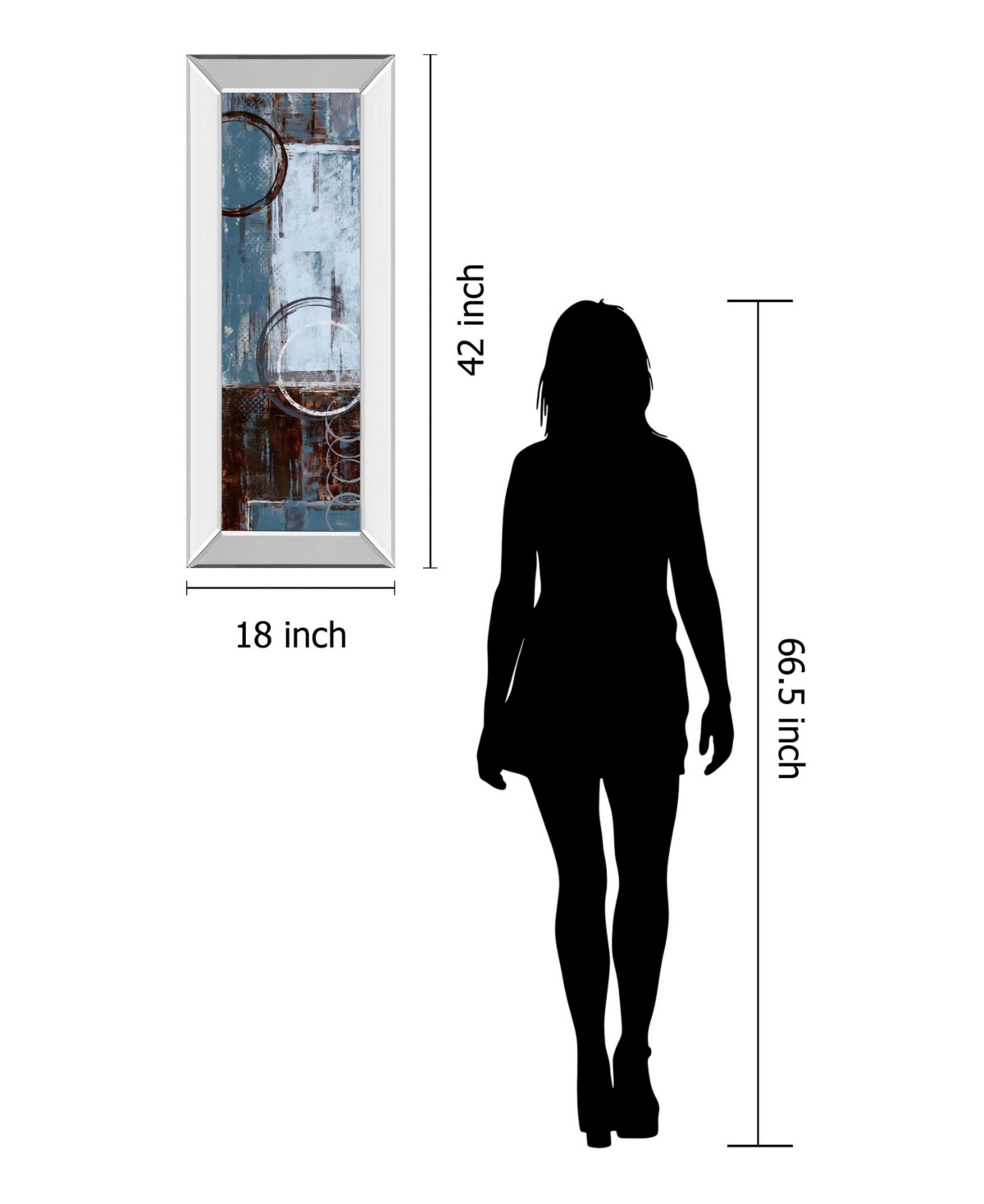 Classy Art Cool Dance Il by Maria Donovan Mirror Framed Print Wall Art - 18