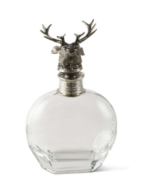 Vagabond House Pewter Elk Head Liquor Decanter Whiskey Decanter for Wine Bourbon Brandy Liquor Juice Water Mouthwash
