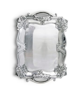 Designs Aluminum Fleur-De-Lis Rectangle Tray