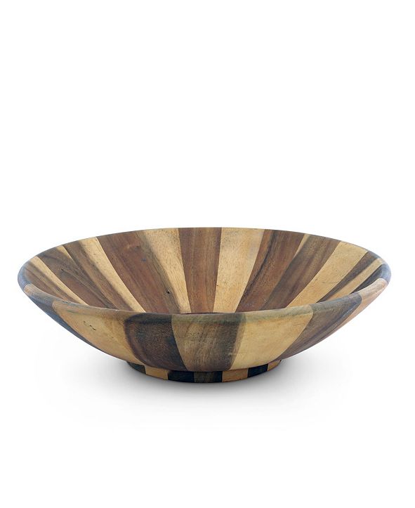 Arthur Court Salad Bowl Acacia Wood Serving for Fruits or Salads Wok