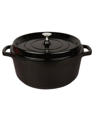 MasterPan - 7QT Non-Stick Cast Aluminum Dutch Oven, 11", Black