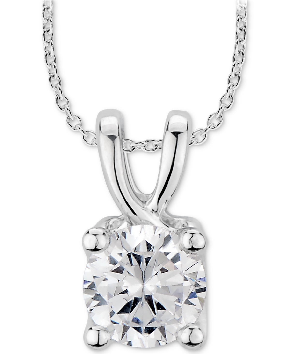 Gia Certified Diamond Solitaire 18" Pendant Necklace (1 ct. t.w.) in 14k White Gold - White Gold