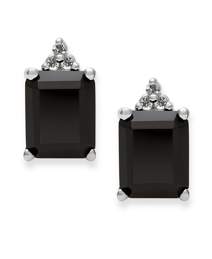 Macy's black onyx earrings outlet