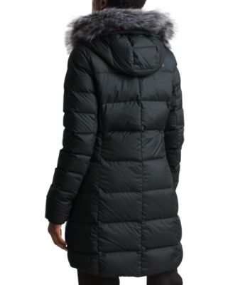 north face faux fur vest