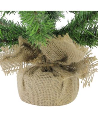 28" Balsam Pine Artificial Christmas Tree in Burlap Base - Unlit