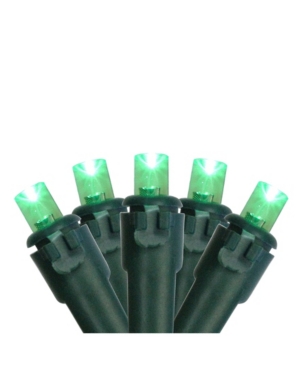 Northlight Set Of 50 Green Led Wide Angle Christmas Lights - Green Wire