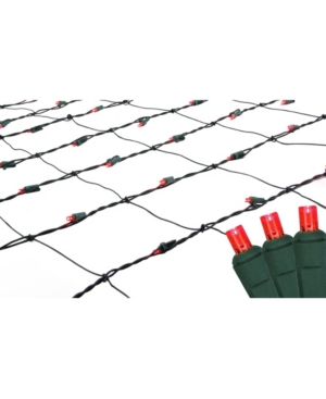 NORTHLIGHT 4' X 6' RED LED WIDE ANGLE CHRISTMAS NET LIGHTS