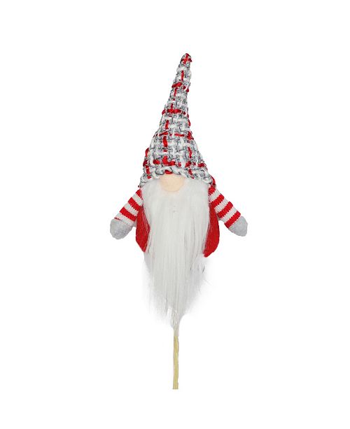 Northlight 11 5 Tiny Christmas Santa Gnome With Plaid Hat And Striped Arms On A Stick Reviews All Holiday Lane Home Macy S