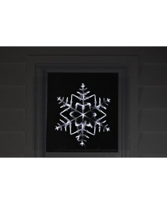 16" LED Lighted Snowflake Christmas Window Silhouette Decoration