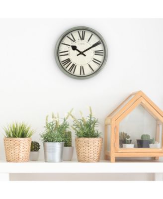 La Crosse Clock 404-3036G 14" Sage Grove Quartz Wall Clock