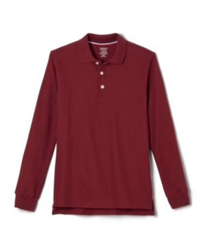 French Toast Big Boys Long Sleeve Pique Polo Shirt