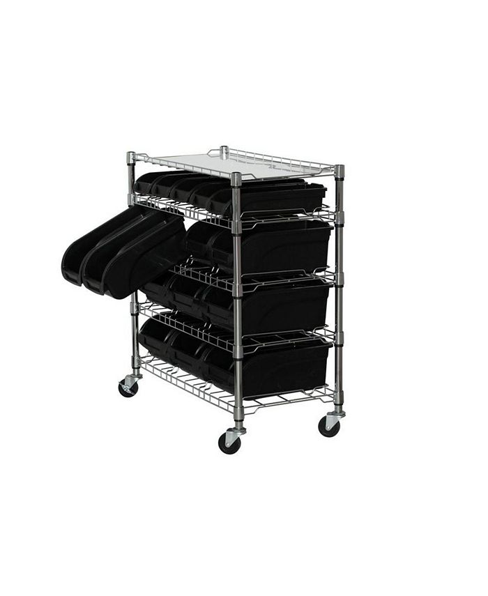 Edsal 5Shelf Mobile Bin Shelving Unit Macy's