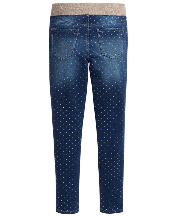 Imperial Star Big Girls Pull-On Dot-Print Jeans & Reviews - Jeans ...
