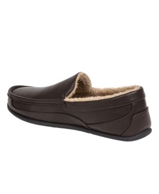 Slipperooz Men's Spun Indoor Outdoor S.U.P.R.O. Sock Cozy Moccasin Slipper