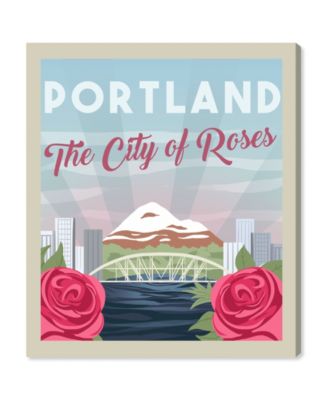 Portland Postcard Canvas Art - 45" x 36" x 1.5"