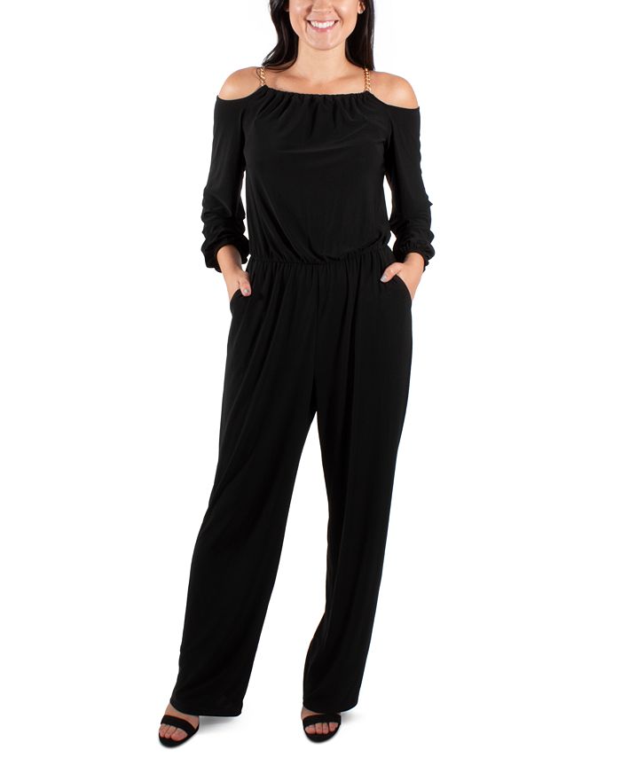 Macy's off the shoulder jumpsuit online