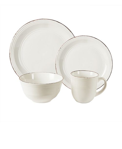 Jay Imports Madelyn White 16 Pc Dinnerware Set & Reviews Dinnerware