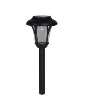 Northlight 12" Black Lantern Solar Light With White Led Light And Lawn Stake In Multi