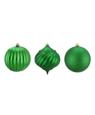 green christmas ornaments