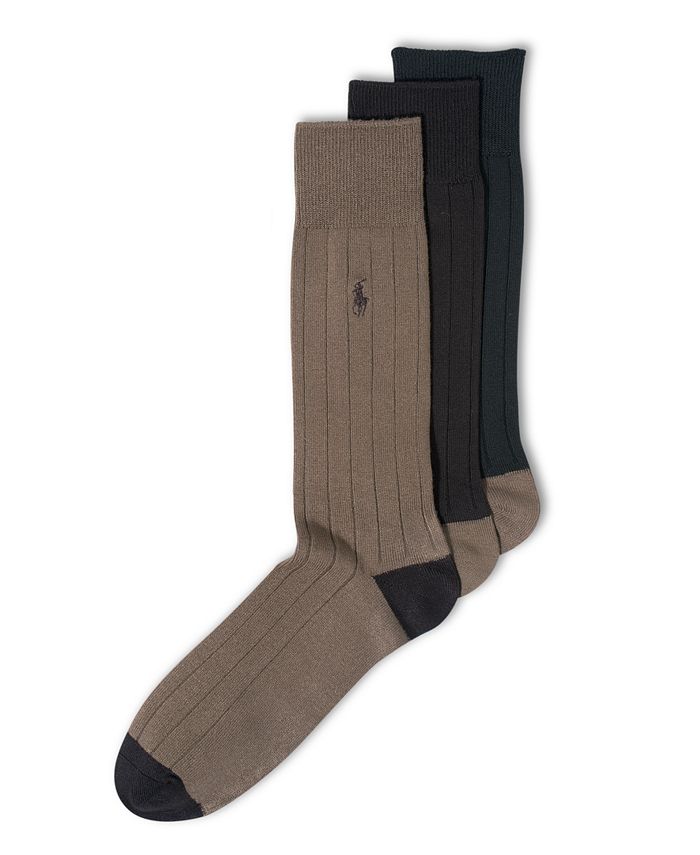 Polo Ralph Lauren - Socks, Soft Touch Ribbed Heel Toe 3 Pack