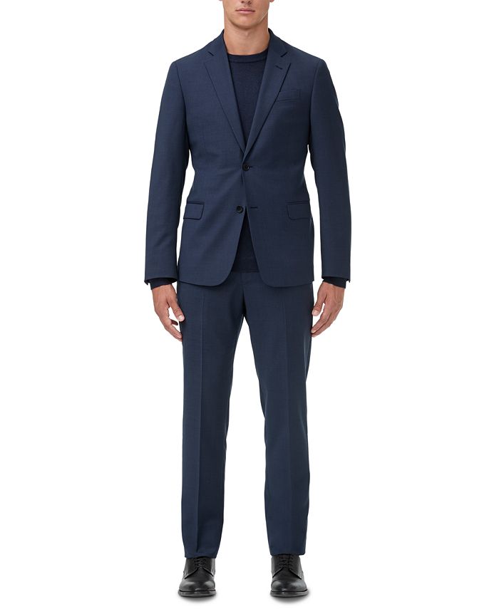 A|X Armani Exchange Men's Slim Fit Wool Suit Separate Pants Blue
