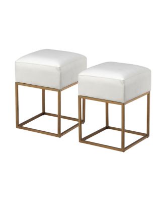 Coast to Coast - Gold Accent Stools (Set of 2), Quick Ship