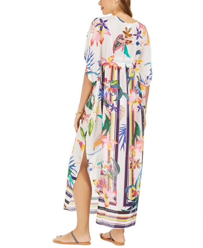 Trina Turk Treasure Cove Printed Maxi Caftan CoverUp Macy's