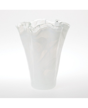 Vietri Onda Medium Glass Vase In White