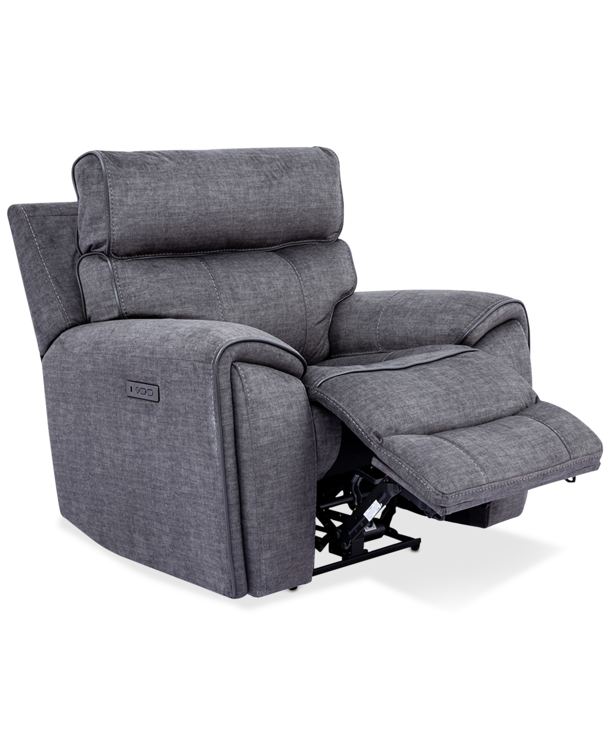 Furniture Hutchenson 43" Fabric Power Recliner In Charcoal Moss