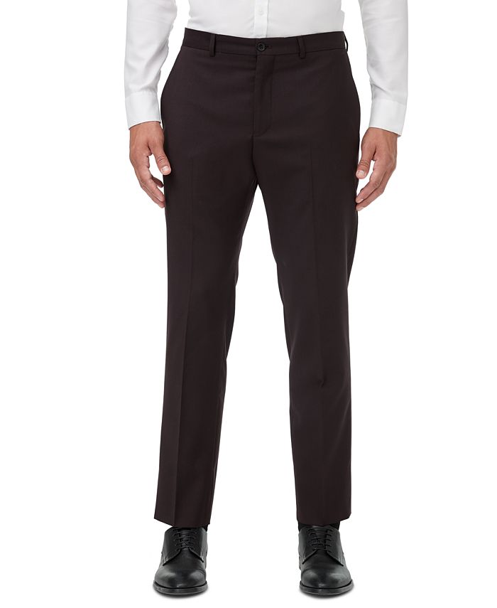 A|X Armani Exchange Armani Exchange Men's Modern-Fit Burgundy Neat Suit ...