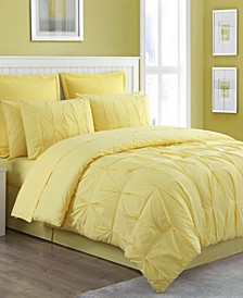 pale yellow and blue comforter