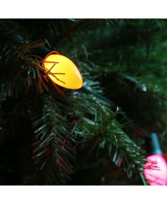 Set of 25 Opaque Bold Multi-Color C9 Christmas Lights - 24 ft. Green Wire