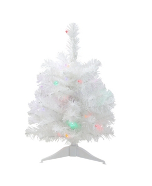 Northlight 18" Pre-lit Led Snow White Artificial Christmas Tree