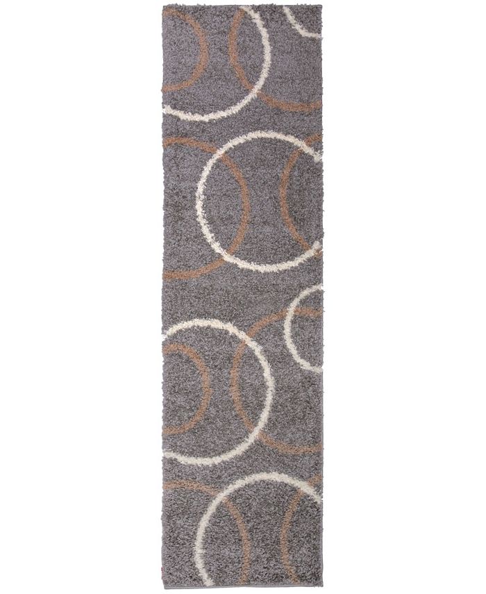 Main Street Rugs Knox Shag Ksh762 Gray 2' x 7' Runner Rug Macy's