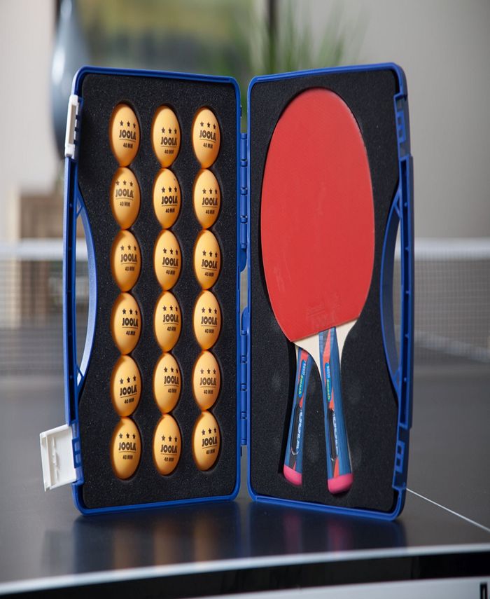 JOOLA Tour Expert Table Tennis Case Set Includes 2 Smash Rackets 18