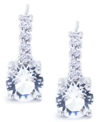 red swarovski crystal earrings