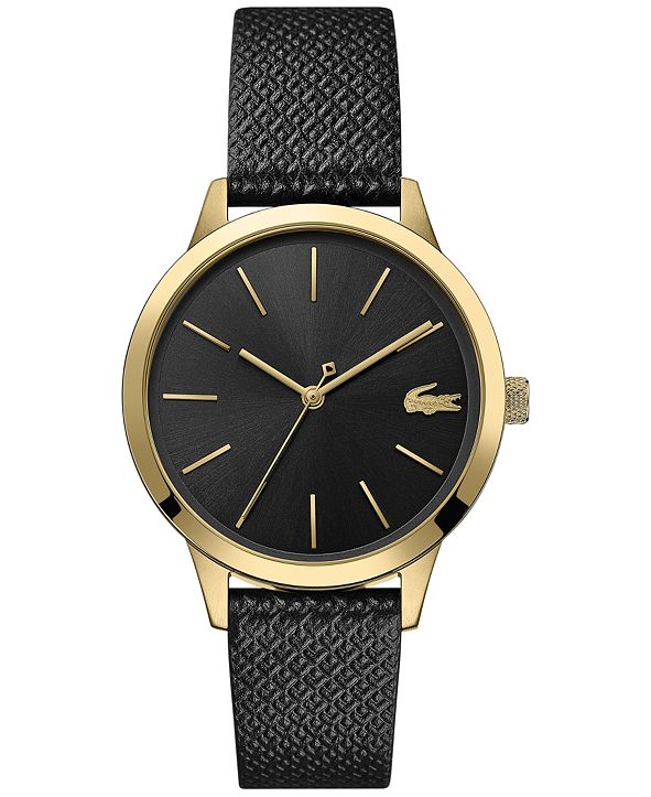 Lacoste Women's 12.12 Black Leather Strap Watch 36mm & Reviews All Fine Jewelry Jewelry