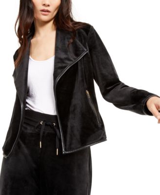 faux leather flyaway jacket