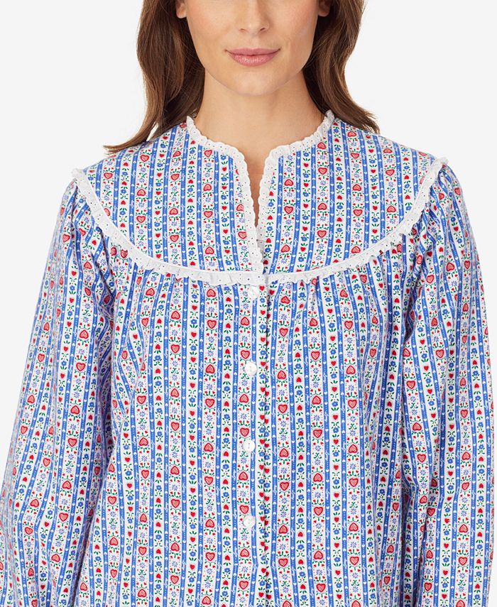 Lanz of Salzburg Cotton LaceTrim Flannel Nightgown Macy's