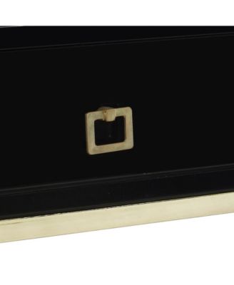 Gekko Lacquer Nightstand with Metal X-Legs