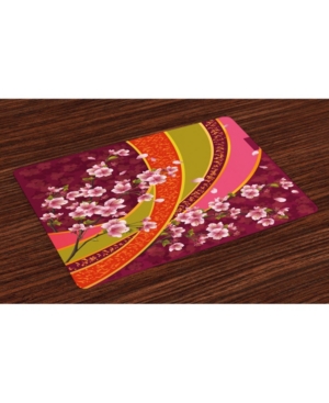 Ambesonne Flower Place Mats Set of 4