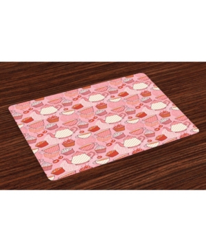Ambesonne Cartoon Place Mats Set of 4