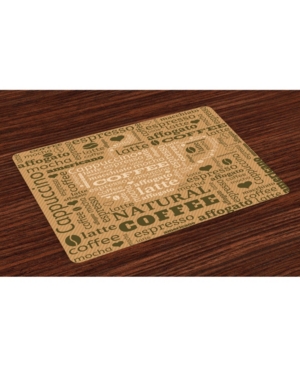 Ambesonne Modern Place Mats Set of 4